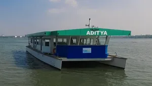 Indian Solar Ferry Flies Flag for Cleaner, Cheaper Water Transport