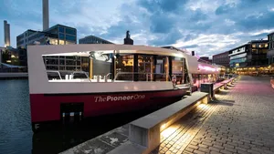 "The Pioneer One" is Germany's first "editorial ship." Photo: Schottel
