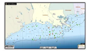 Map of Rigs, Platforms in GofM: Image credit W&T Offshore