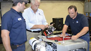 Left to right: Blake Nagim, Rick Granger and Jesse Cuevas participating in the Steyr Motors training session