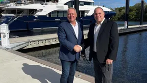 Left to right: Patrick Bucci, General Manager – Cox Marine, Ring Power with Doug Ross, Regional Director – Americas, Cox Marine (Photo: Cox Marine)