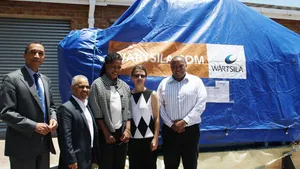 From left to right: Professor Derrick Swartz, Vice Chancellor NMMU; Greg Davids, Wärtsilä Business Development Partner in Africa; Itumeleng Pooe, SAMSA Senior Manager Marine Tourism & Leisure; Professor Dalenca Pottas, Acting Dean, Faculty of Engineering NMMU; and Odwa Mtati, SAIMI Project Manager