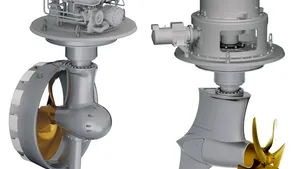 The Schottel Rudderpropeller (SRP), left, and the Schottel EcoPeller (SRE) (Image: Schottel)