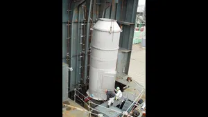 SOx scrubber manufactured by Fuji Electric Co., Ltd. (Photo: Imabari Shipbuilding)
