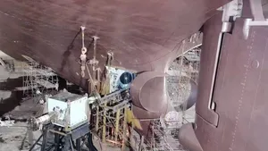  Shaft generator entering Berge Toubkal in Drydock © Wärtsilä Corporation

