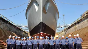 Ship's Company HMS Chiddingfold: Photo credit MOD