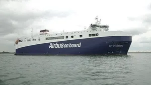 RoRo Blown Aground in UK River