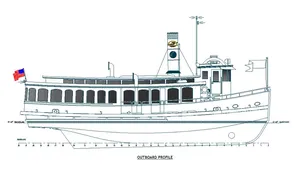 An all steel vessel the new ferry is similar in style to the steam driven riverboats of a century ago. 