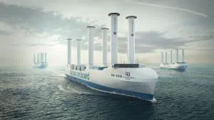 Three LDA wind-assisted ro-ro vessels will also feature hybrid propulsion, power management and control technology from BERG. Credit: BERG Propulsion
