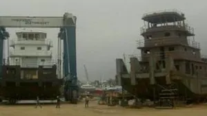 A Towboat Under Construction: Photo credit Horizon Shipbuilding