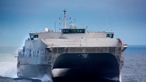 JHSV 1 on Sea Trials: Photo courtesy of Austal