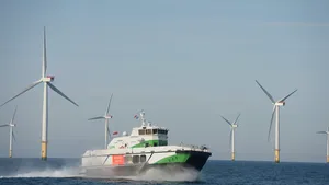 WAVECRAFT by Umoe Mandal is a wind farm fast crew transfer vessel featuring dual MJP 650 CSU waterjets. (Photo: Marine Jet Power)