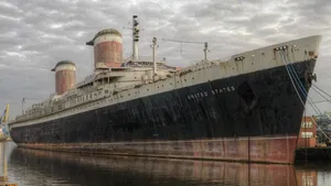 Once one of the world's greatest ships, the SS United States has fallen into a state of disrepair (Photo courtesy of the SS United States Conservancy)
