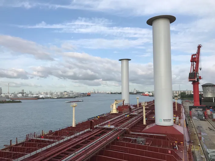 Rotor Sails Installed on Maersk Oil Tanker