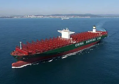 The 19,000-teu CSCL newbuilding during sea trials