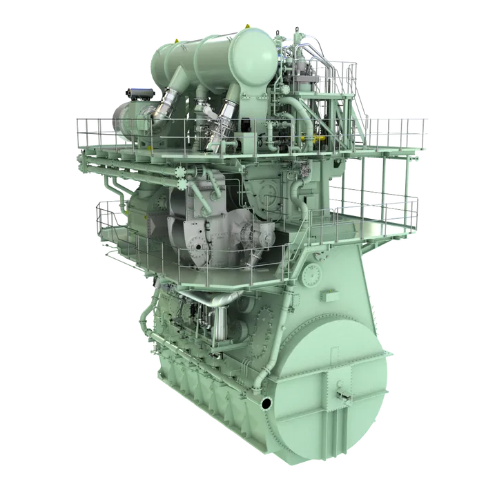MAN B&W 5G70ME-GA engine with EGR system (Image: MAN Energy Solutions)