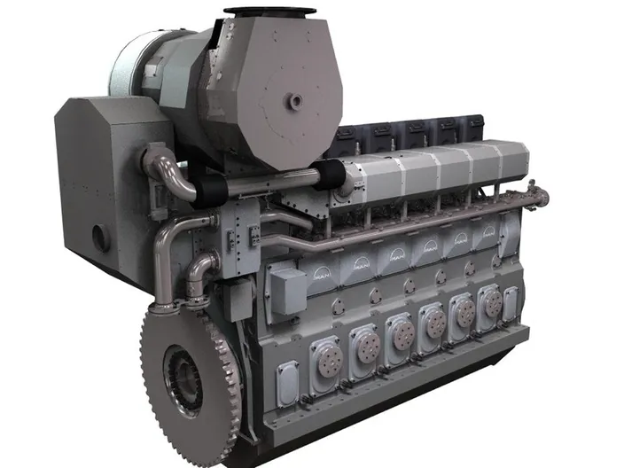 MAN 9L32/44CR engine: Image credit MAN Diesel & Turbo