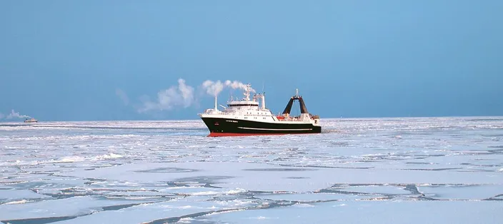 The American Triumph is American Seafoods most powerful at-sea processor. She also boasts the largest frozen hold capacity of any of their two-level processing vessels.