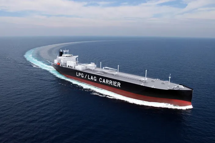 Ammonia-ready VLGC (Image courtesy of Mitsubishi Shipbuilding Co.,Ltd.)