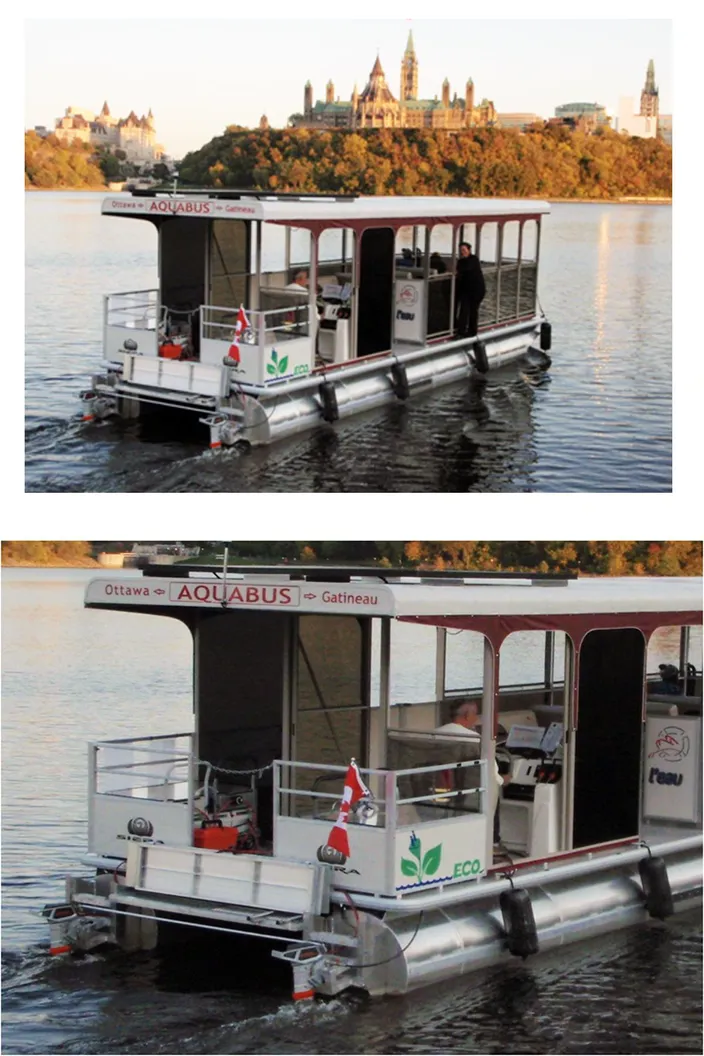 Aquabus, a new water-taxi service in Ottawa, Ontario