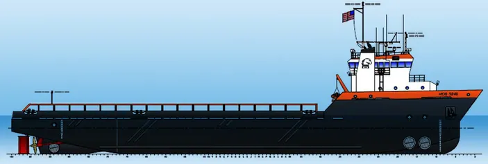 Artist rendering of the Hornbeck S240 following conversion at Bollinger.