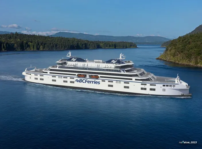 Basic Design Render of New Major Vessels (Credit: BC Ferries)
