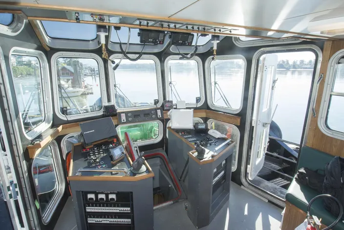 The well laid out bridge includes a forecastle access hatch (Photo courtesy of Haig-Brown/Cummins)