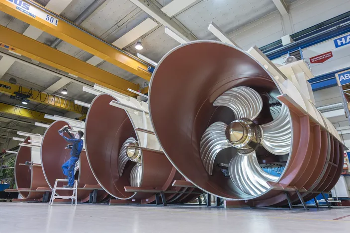 Brunvoll FU115 Tunnel Thrusters ready for shipment. (Photo: Brunvoll)
