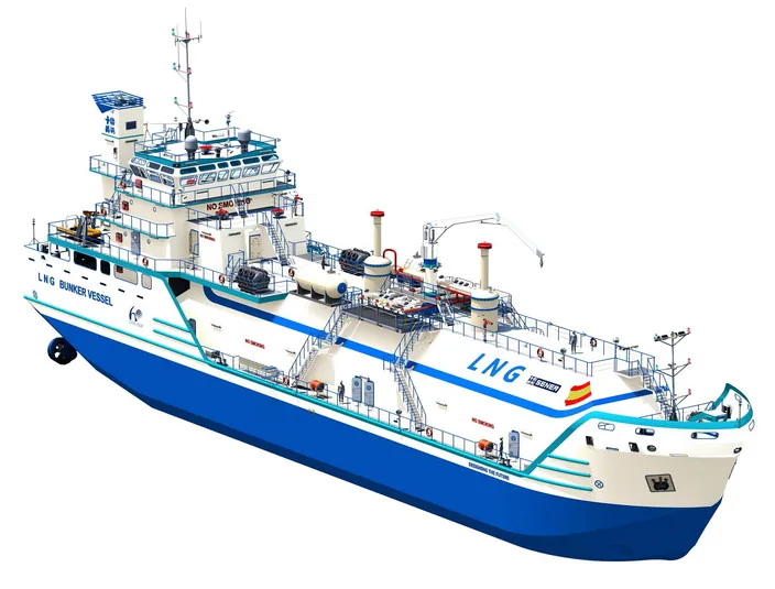 LNG bunkering vessel designed by SENER. (Photo: SENER)