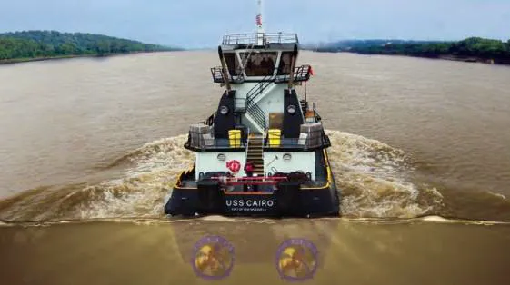 The USS Cairo is equipped with two (2) 750 HP Z-Drives model TH750MZ (Image: Thrustmaster)