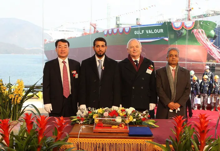 C.H. Park, Chief Technology Officer of Samsung Heavy Industries; Ahmed Al Falahi, CEO of GEM; Captain Robert Ferguson, GEM’s Head of MSEQ; and Ovijit Roy, GEM’s Head of Fleet.