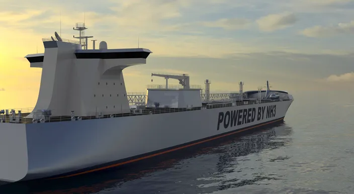 Concept Design Ammonia Carrier. Image: C-Job Naval Architects