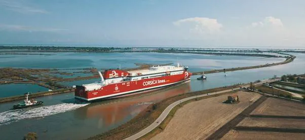 Corsica Linea’s LNG-powered ferry, A Galeotta, on sea trials (Photo: Corsica Linea)