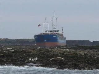 MV Danio hard aground
