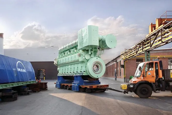 MAN 48/60 Diesel Engine: Image credit MAN Diesel & Turbo