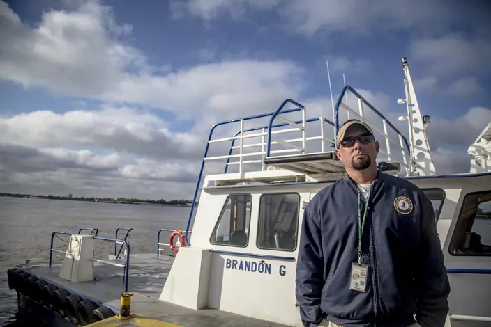 Dillon Entrekin, port engineer at Louisiana’s Belle Chasse Marine Transportation.