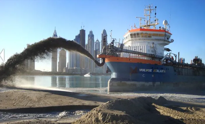 Dredging work: Image courtesy of Van Oord