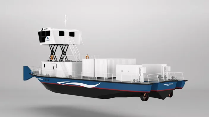 The Electric Eel, which is awaiting AIP approval from BV, aims to have a range of 300 nm. Image courtesy Western Baltic Engineering.