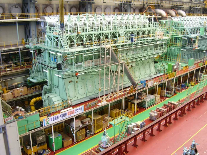 Man's 90-cm bore Mk 9 engine.