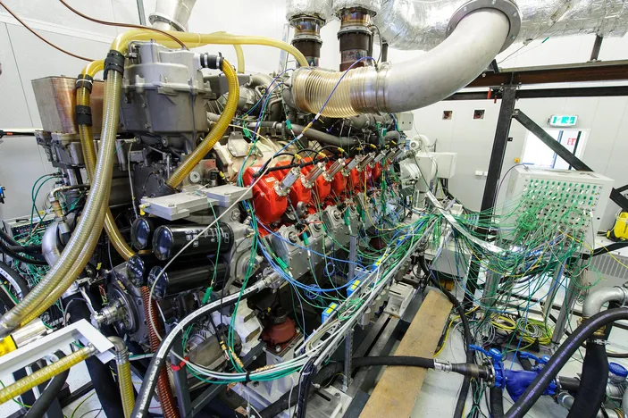 MTU’s new gas engine on the test bench (Photo: Rolls-Royce Power Systems)