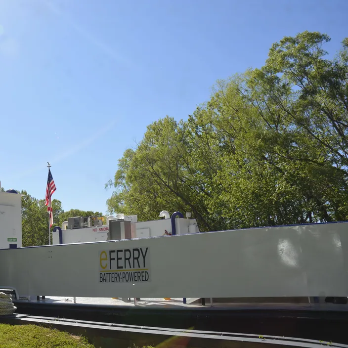 The Gee’s Bend Ferry is the first battery-electric vehicle ferry in the U.S. (Photo: Glosten)
