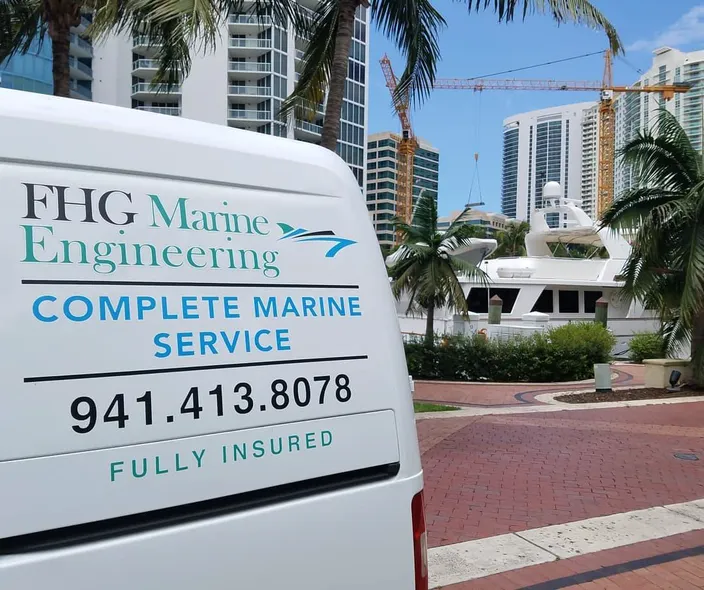FHGME provides mobile service to engine rooms of yachts. Photo courtesy FHGME.  