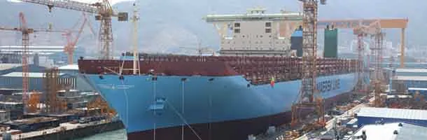 First Triple-E Class Afloat: Photo credit Maersk