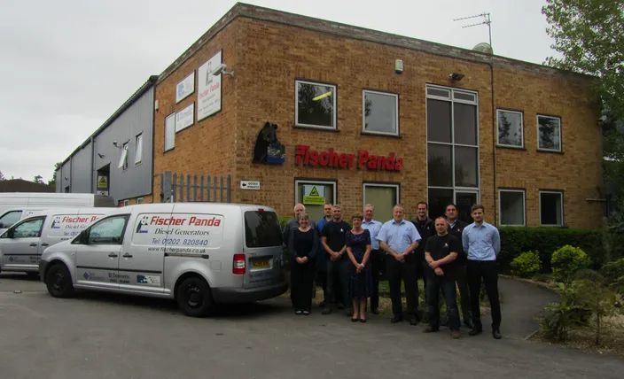 The Fischer Panda UK team at the company’s facility in Verwood, Dorset  (Photo: Fischer Panda UK)