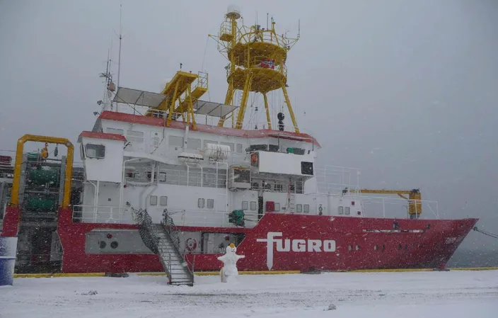 Fugro Vessel: Photo credit Fugro OSAE