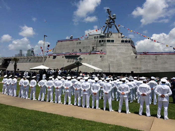 USS Gabrielle Giffords commissioning Port of Galveston June 10 2017 - U.S. Navy photo by Lt. Miranda Williams