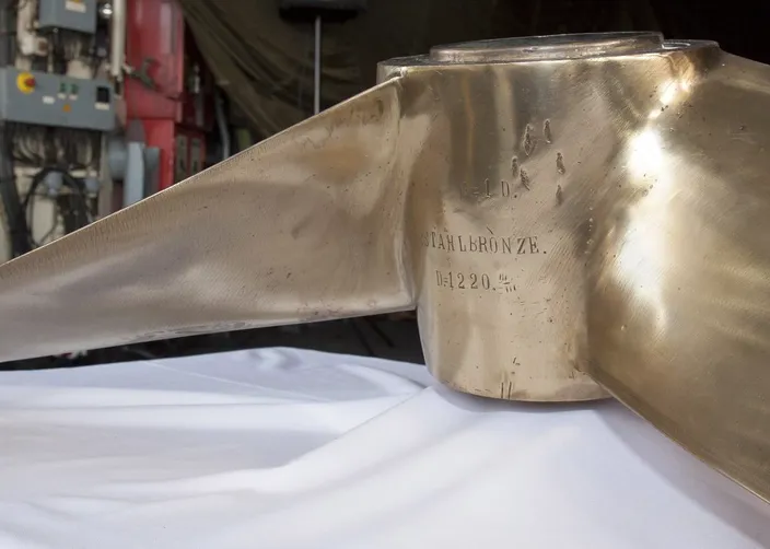 The German submarine propeller was returned to its rightful owner after more than a century (Photo: MCA)