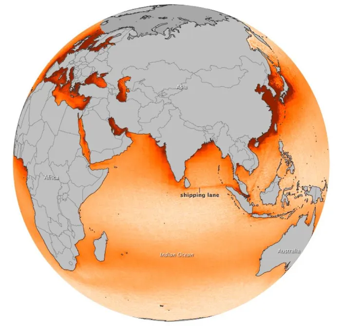 Global NOx Map: Image credit NASA