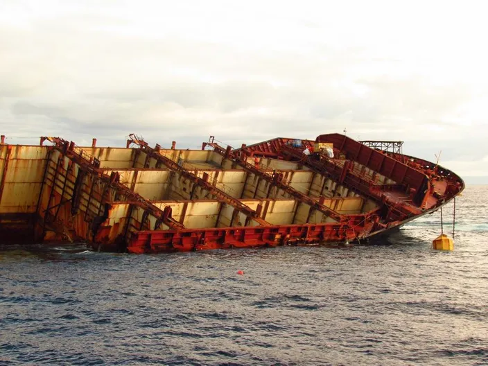'Rena' Hatches Exposed: Photo credit Maritime NZ
