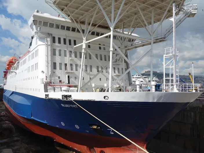 Highclere Ltd, the new owners of the Bluefort, has recently completed continued conversion upgrades to their 141 meter, 450 man vessel in Naples, Italy with the help of Alternative Marine Technologies (Amtech).